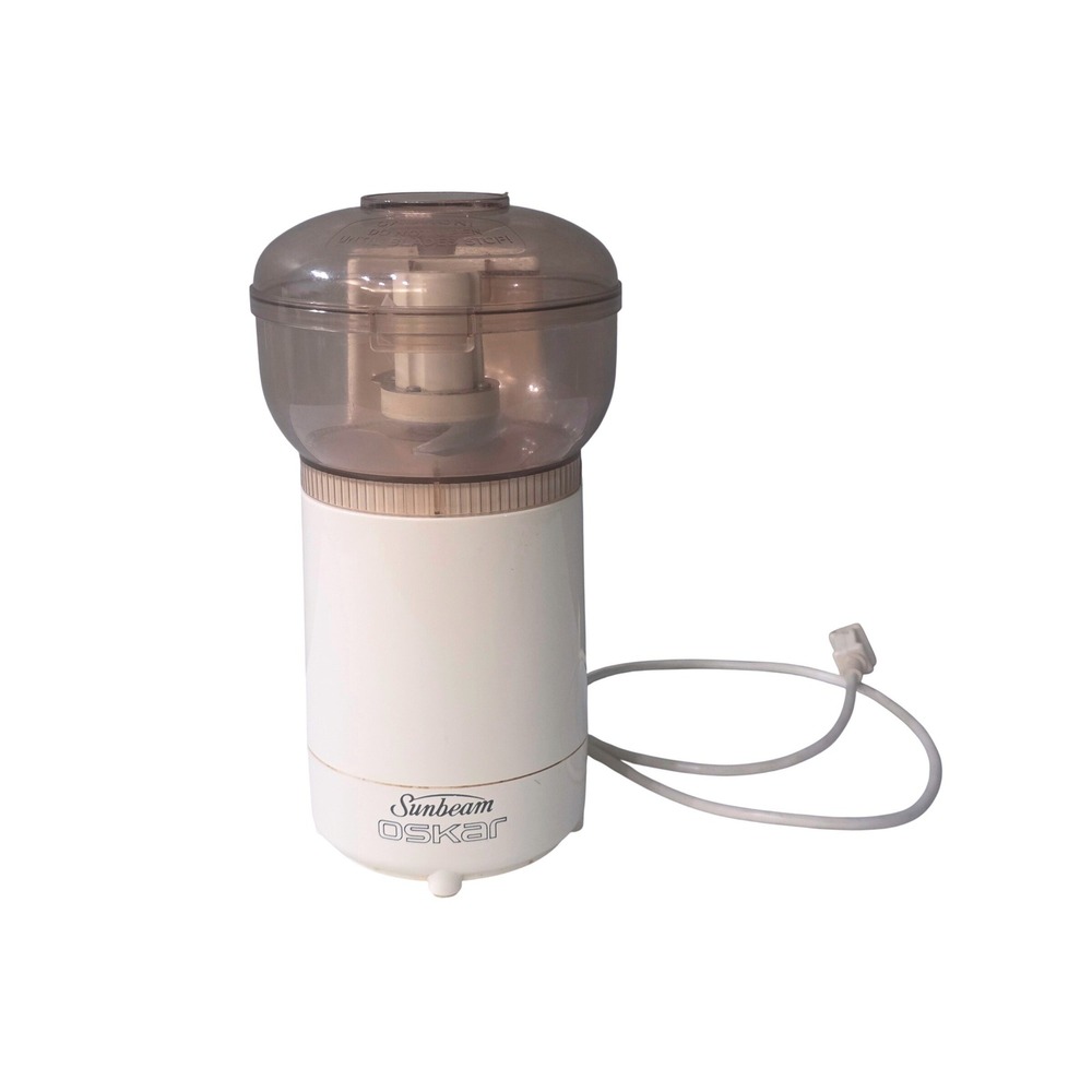 Sunbeam Oskar Mini Food Processor White 500W Model 14081 Vintage Made in France